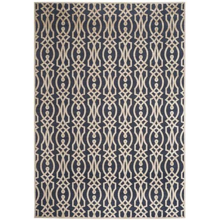 Safavieh Martha Stewart Power Loomed Rectangle Area Rug, Azurite Blue - 8 Ft. X 11 Ft.-2 In. MSR4485-3490-8